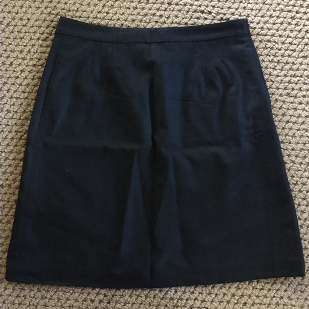 J.Crew A-line Black Wool Suiting Skirt - Sz 8